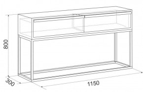 Тумба Крафт (Черный муар/Дуб сонома) в Ирбите - irbit.mebel-e96.ru