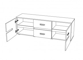 Тумба под ТВ Ким (Белый глянец/Венге) в Ирбите - irbit.mebel-e96.ru