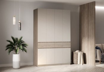 Шкаф 2000 мм Турин ЛДСП крафт серый/кашемир (ВВР) в Ирбите - irbit.mebel-e96.ru