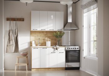 КУхонный гарнитур Валерия 1200 мм вотан/белый(Сурская) в Ирбите - irbit.mebel-e96.ru