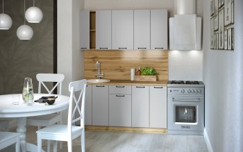 КУхонный гарнитур Валерия 1600 мм вотан/серый (Сурская) в Ирбите - irbit.mebel-e96.ru