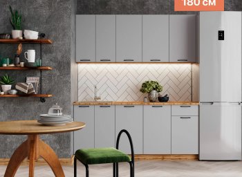 КУхонный гарнитур Валерия 1800 мм вотан/серый (Сурская) в Ирбите - irbit.mebel-e96.ru