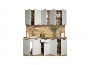 КУхонный гарнитур Валерия 2000 мм вотан/серый (Сурская) в Ирбите - irbit.mebel-e96.ru