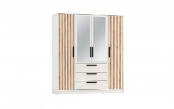 Шкаф 1700 мм 83.07 Вегас (4-х дв.) белый (Олмеко) в Ирбите - irbit.mebel-e96.ru