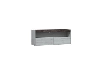ТВ тумба Вегас Дуб Крафт Белый/Ателье темн. (Лин) в Ирбите - irbit.mebel-e96.ru