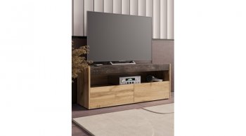 ТВ тумба Вегас Дуб Вотан/Ателье темн. (Лин) в Ирбите - irbit.mebel-e96.ru