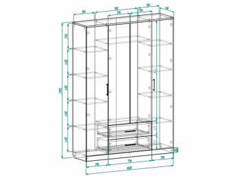 Шкаф 1600 мм Венеция-1 сек.26 (Росток) в Ирбите - irbit.mebel-e96.ru