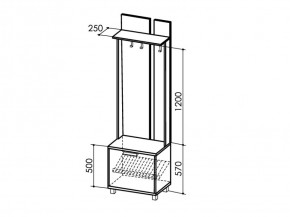 Вешалка 600 West Модуль 1 (Риннер) в Ирбите - irbit.mebel-e96.ru