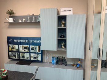 Стенка Сканди МДФ НМ-001 грин грей софт (Стиль) в Ирбите - irbit.mebel-e96.ru