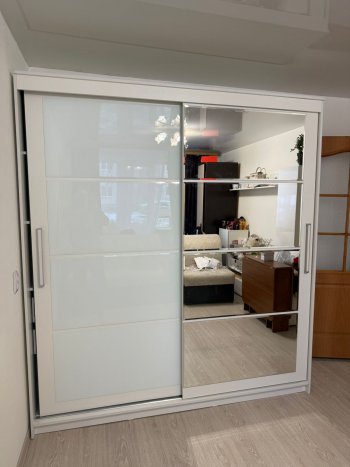 Шкаф-купе Крафт-6 белый ясень 2000 мм (БТС) в Ирбите - irbit.mebel-e96.ru