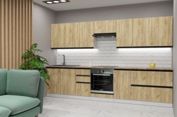Кухонный гарнитур Янтарь экстра 3000 мм (Герда) в Ирбите - irbit.mebel-e96.ru
